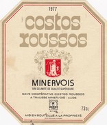 Etiquette Vin Wine Label - Costos Roussos 1977 - Vin De Pays D'Oc