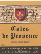 Etiquette Vin Wine Label - Côtes De Provence - Vin De Pays D'Oc