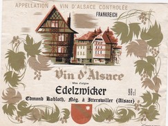 Etiquette Vin Wine Label - Vin D´Alsace - Edelzmicker - Vin De Pays D'Oc