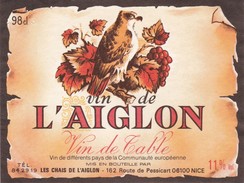 Etiquette Vin Wine Label - Vin De L´Aiglon - Vin De Pays D'Oc