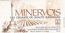 Etiquette Vin Wine Label - Minervois - Vin De Pays D'Oc