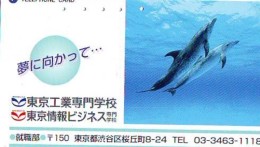 Télécarte Japon * DAUPHIN * DOLPHIN (847) Japan () Phonecard * DELPHIN * GOLFINO * DOLFIJN * - Delphine