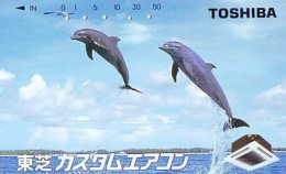 Télécarte Japon * DAUPHIN * DOLPHIN (854) Japan () Phonecard * DELPHIN * GOLFINO * DOLFIJN * - Delfini