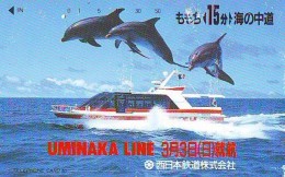 Télécarte Japon * DAUPHIN * DOLPHIN (869) Japan () Phonecard * DELPHIN * GOLFINO * DOLFIJN * - Delphine