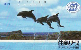 Télécarte Japon * DAUPHIN * DOLPHIN (872c) Japan () Phonecard * DELPHIN * GOLFINO * DOLFIJN * - Delfines