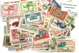 Pochette De Timbres De Colonies Francaises Avant Indépendance 300 Différents (Luxe) - Colecciones