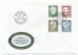 SUISSE - 5 Enveloppes FDC - Portraits Effigie 1978 (Berne) - Dont Portrait De Dunant - FDC