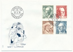 SUISSE - 5 Enveloppes FDC - Portraits Effigie 1979 (Berne) - FDC