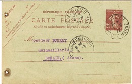 REPIQUAGE SOCIETE DES FONDERIES DE BAYARD ET ST DIZIER TROUS D'ARCHIVAGE - Overprinter Postcards (before 1995)
