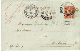 REPIQUAGE STEINS ET CIE DANJOUTIN-BELFORT TROUS D'ARCHIVAGE - Cartoline Postali Ristampe (ante 1955)