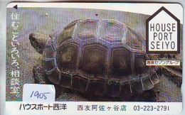 Télécarte Japon *  TURTLE * TORTUE  (1905)  PHONECARD JAPAN * * TELEFONKARTE * SCHILDKRÖTE - Turtles