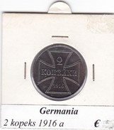 GERMANIA  2  KOPEKS  1916  1916 LETTERA A  COME DA FOTO - Autres & Non Classés