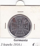 GERMANIA  3  KOPEKS  1916  LETTERA J  COME DA FOTO - Sonstige & Ohne Zuordnung