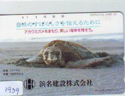 Télécarte Japon * TURTLE *  (1939) PHONECARD JAPAN * * TORTUE *   TELEFONKARTE * SCHILDKRÖTE - Schildkröten