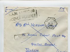 Cp - Cachet De Franchise Militaire - LARTIGUE ORAN - P.A.N. LARTIGUE AGENCE POSTALE + Retour à L'envoyeur - Guerre D'Algérie