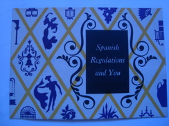 BEA. SPANISH REGULATIONS AND YOU - UK 1953 APROX. AVIATION BRITISH EUROPEAN AIRWAYS. 4 PAGES. - Advertisements