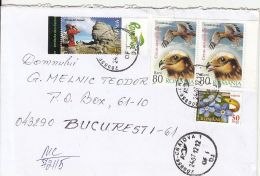 BUCEGI MOUNTAINS SPHYNX, MARSH HARRIER, FLOWER, STAMPS ON REGISTERED COVER, 2012, ROMANIA - Briefe U. Dokumente