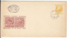 ROMANIAN-POLAND PHILATELIC EXHIBITION, SPECIAL COVER, 1972, ROMANIA - Brieven En Documenten