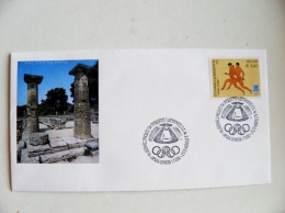 Cover From Greece 2002 Special Cancel Ancient Olympia Athens 2004 Olympic Games - Cartas & Documentos