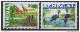 Sénégal 2015 Mi. 2224 - 2226 Faune Menacée Threatened Fauna éléphant Girafe Elefant Birds Oiseaux Vögel - Picotenazas & Aves Zancudas