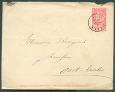 EP Enveloppe 10 Centimes Fine Barbe Obl. Sc MELLE Ver OOSt-EECLOO Via ERTVELDE - 11832 - Briefe