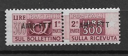 1949 MH Triest, Pacchi Postali - Postal And Consigned Parcels