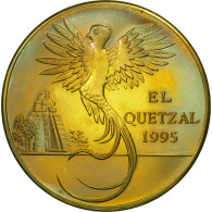 Monnaie, Guatemala, 10 Quetzales, 1995, Tower, SPL, Laiton, KM:2a.2 - Guatemala