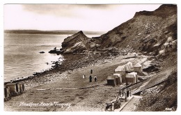 RB 1157 -  Early Real Photo Postcard - Meadfoot Beach & Changing Huts & Tents Torquay Devon - Torquay