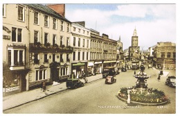 RB 1157 -  Postcard - High Street Dumfries - County Hotel Binns & Burtons Scotland - Dumfriesshire