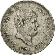 Monnaie, États Italiens, NAPLES, Ferdinando II, 120 Grana, 1855, TTB, Argent - Nápoles & Sicile