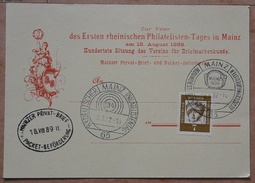 BRD Privatkarte Des Ersten Rheinischen Philatelisten-Tag In Mainz  Siehe Beschreibung - Private Postcards - Used