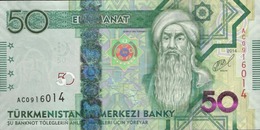 Turkmenistan (TMB) 50 Manat 2014 XF/AU S/N AC0916014 Cat No. P-33a / TM226a - Turkmenistan