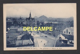 DF / 62 PAS DE CALAIS / HENIN-LIÉTARD / VUE GENERALE ET L'HÔTEL DE VILLE / AU FOND PAYSAGE DES MINES / CIRCULÉE EN 1937 - Henin-Beaumont