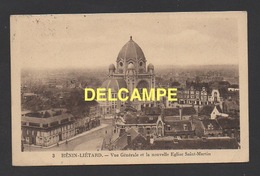 DF / 62 PAS DE CALAIS / HENIN-LIÉTARD / VUE GENERALE ET LA NOUVELLE EGLISE SAINT-MARTIN / CIRCULÉE EN 1934 - Henin-Beaumont