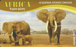 éléphant Elephant Animal Carte Prépayée Africa Card  Karte (771) - Altri – Africa