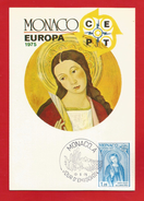 Monaco  1975  Mi.Nr. 1168 , EUROPA CEPT - Gemälde - Maximum Card - Jour D`Emission 13.5.1975 - 1975