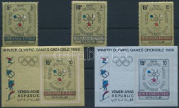 ** 1967 Téli Olimpia Sor Mi 613-615 + Blokksor Mi 60-61 B - Other & Unclassified