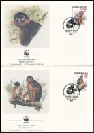 1992 WWF: Majom Sor Mi 1185-1188 4 Db FDC-n - Altri & Non Classificati