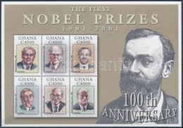 ** 2002 100 éves A Nobel-díj Kisívsor+blokksor HUNGARIKA (Oláh György... - Andere & Zonder Classificatie