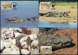 1984 WWF: Nílusi Krokodil Sor Mi 517-520 4 CM-n - Altri & Non Classificati