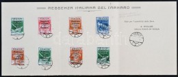 Carnaro-inseln 1920 Mi 28 II-33 II + 34-35 Emléklapon / In Souvenir Folder (Mi 31 II 'Reggenza Italiand Del... - Altri & Non Classificati