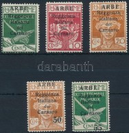 * Carnaro-sziget 1920 5 Klf Forgalmi Mi 20-22 I, 24-25 II - Other & Unclassified