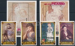 ** 1981 Picasso Születésének 100. évfordulója Sor Mi 2219-2228 + Blokk 110-111 - Other & Unclassified