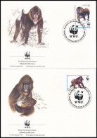 1991 WWF: Mandrill Sor Mi 1731-1734 4 Db FDC-n - Altri & Non Classificati