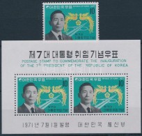 ** 1971 Park Chung-hee Mi 799 + Blokk 335 - Altri & Non Classificati