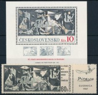 ** 1966-1981 Picasso Mi 1637 Szelvényes Bélyeg + Blokk Mi 46 - Otros & Sin Clasificación