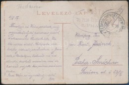 1919 Képeslap Csehszlovák Tábori Postán Küldve, Alakulatbélyegzéssel - Other & Unclassified