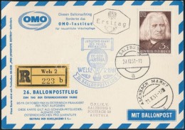 1961 Liszt Bélyeg ElsÅ‘napi Ballonposta Lapon - Otros & Sin Clasificación