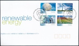 2004 Megújuló Energia öntapadós Sor Mi 2302-2305 FDC-n - Altri & Non Classificati