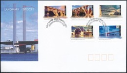 2004 Híd öntapadós Sor Mi 2292-2296 FDC-n - Otros & Sin Clasificación